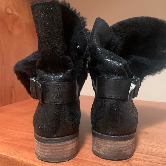 Matt Bernson Tundra Shearling Black Boots 10 - Picture 4 of 11